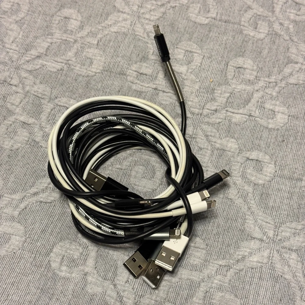 Six USB To Lightning Cables